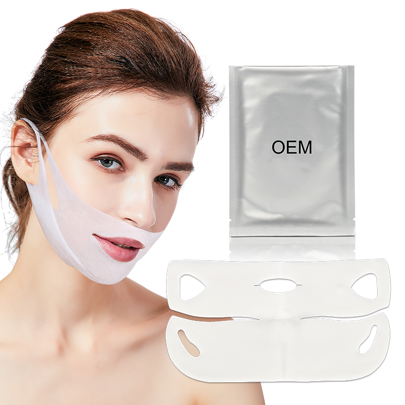 Logo V Line Lifting Double Gel Facial Mask Chin Collagen V Shape Slimming Hydrating Face Mask Lifting thumbnail 4